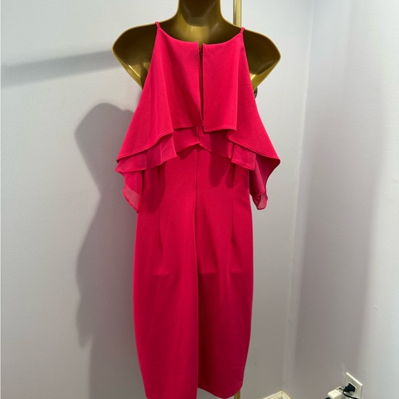 Calvin Klein Fuchsia Ruffle Mini Dress - Picture 2 of 3